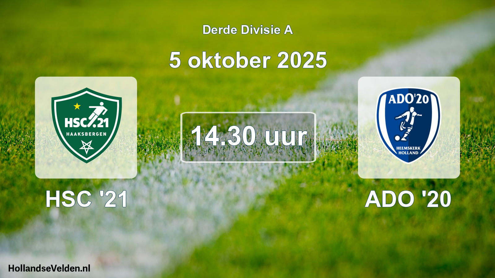 Geplande wedstrijd: HSC '21 - ADO '20 (5 oktober 2025)