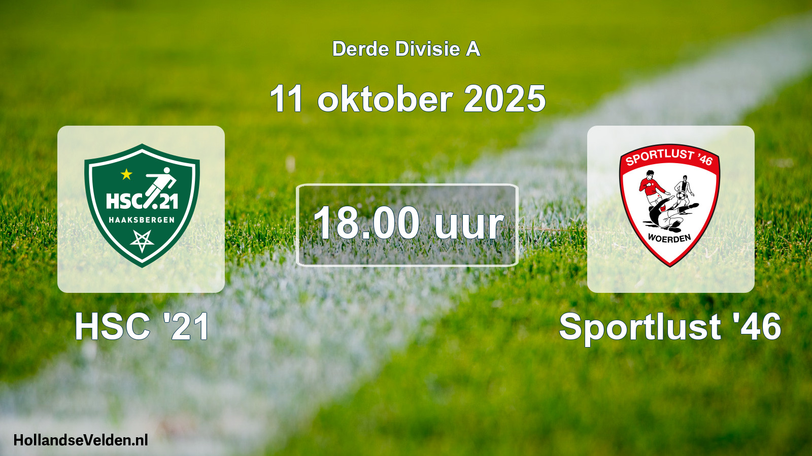 Geplande wedstrijd: HSC '21 - Sportlust '46 (11 oktober 2025)