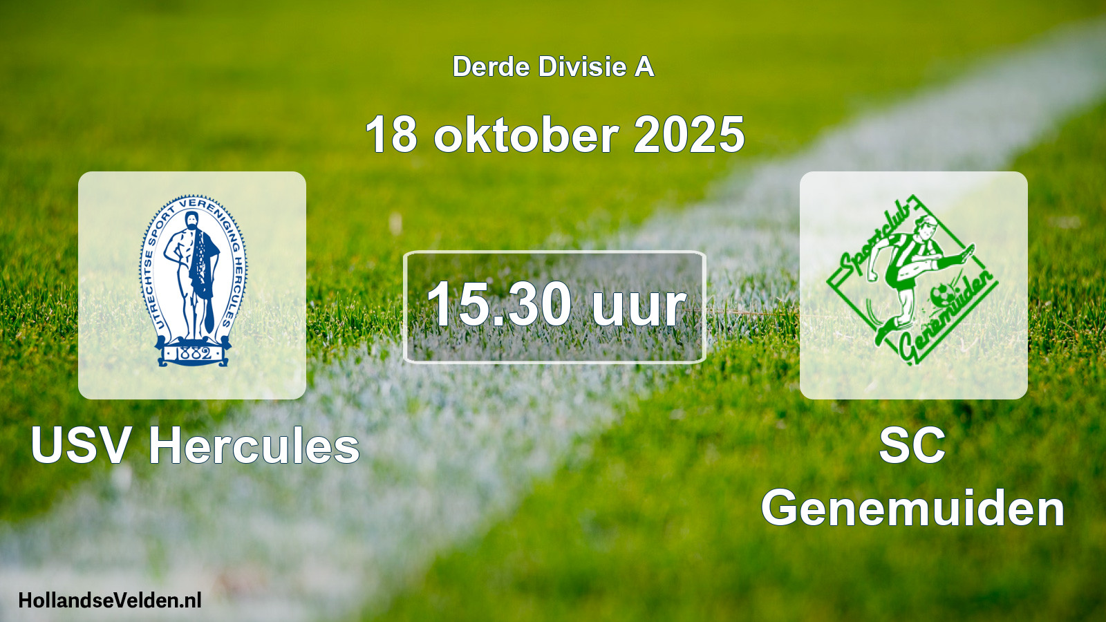 Geplande wedstrijd: USV Hercules - SC Genemuiden (18 oktober 2025)
