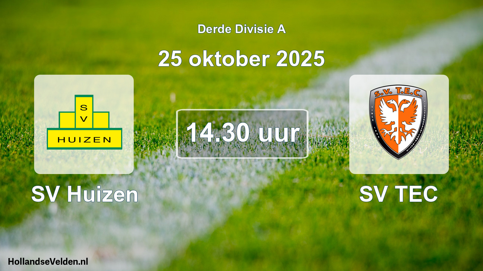 Geplande wedstrijd: SV Huizen - SV TEC (25 oktober 2025)