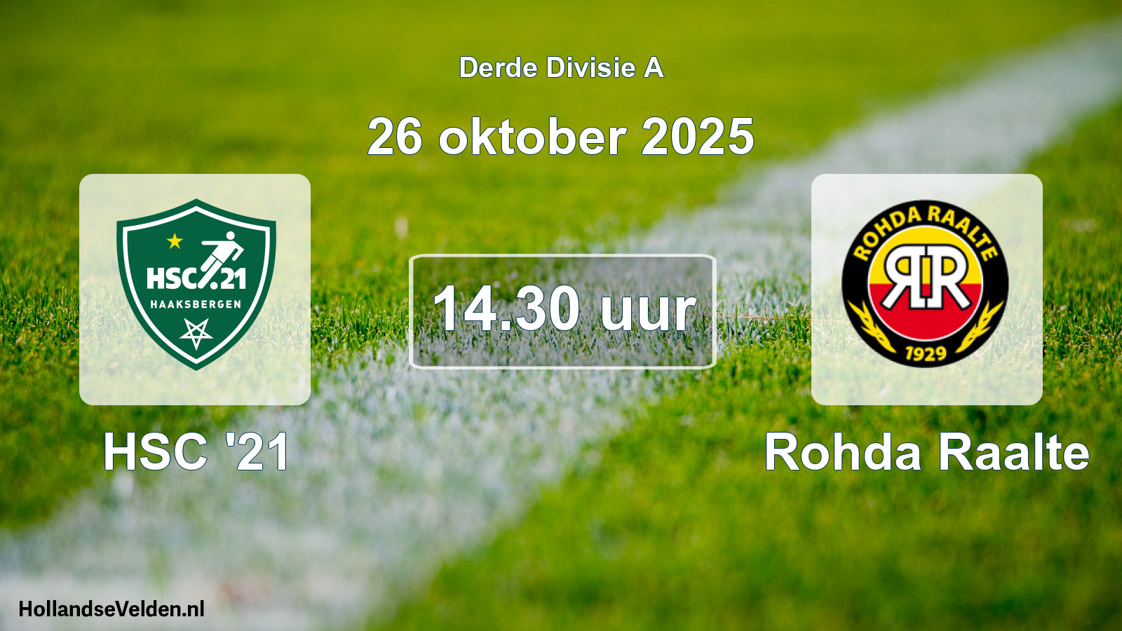 Geplande wedstrijd: HSC '21 - Rohda Raalte (26 oktober 2025)