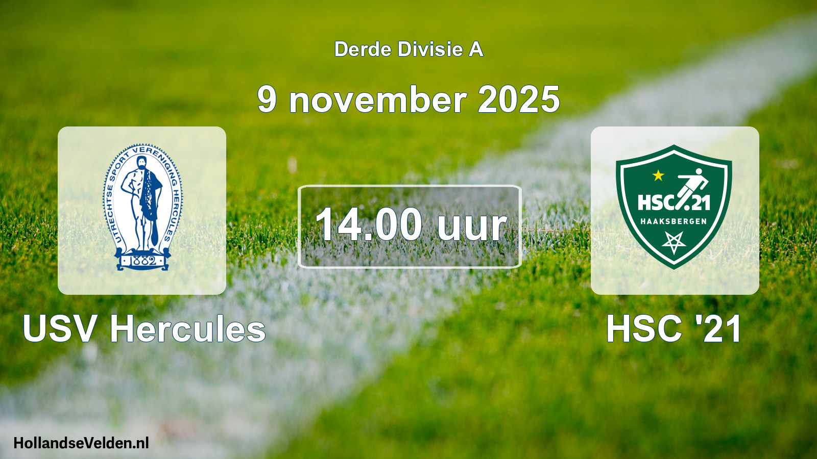 Geplande wedstrijd: USV Hercules - HSC '21 (9 november 2025)