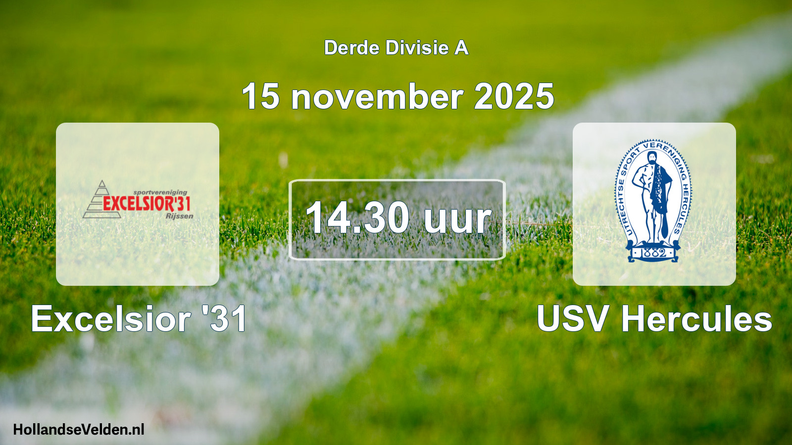 Geplande wedstrijd: Excelsior '31 - USV Hercules (15 november 2025)