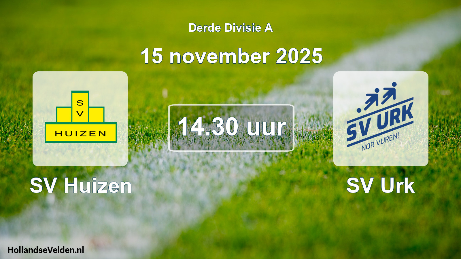 Geplande wedstrijd: SV Huizen - SV Urk (15 november 2025)