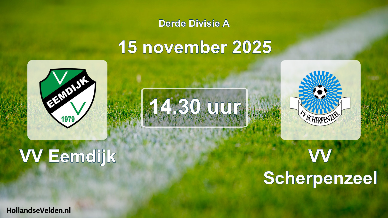 Geplande wedstrijd: VV Eemdijk - VV Scherpenzeel (15 november 2025)