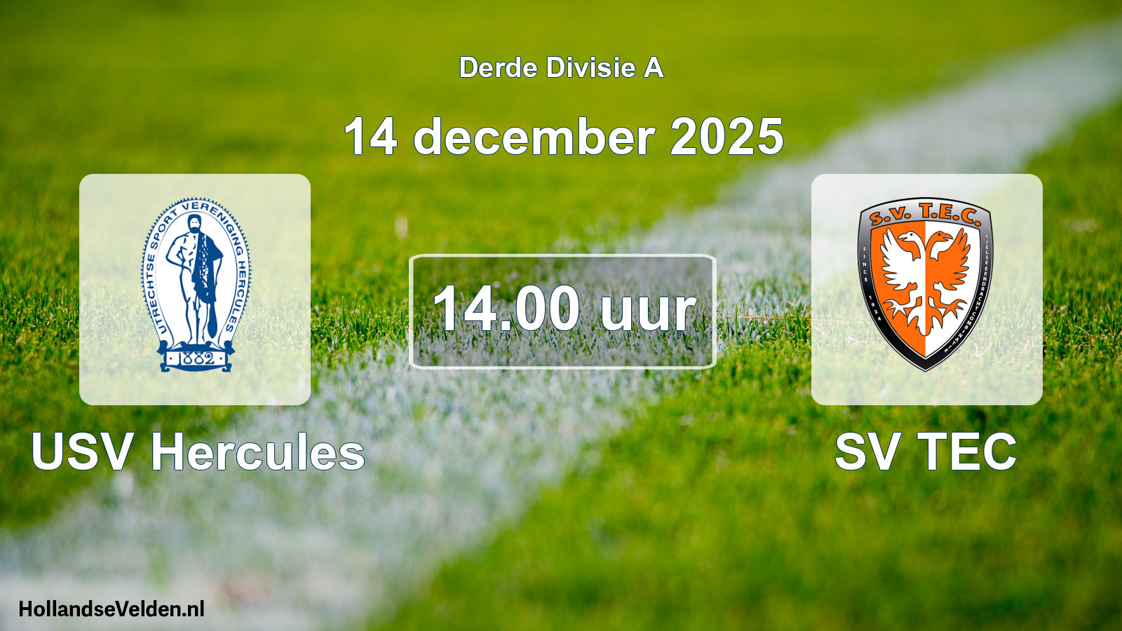 Geplande wedstrijd: USV Hercules - SV TEC (14 december 2025)