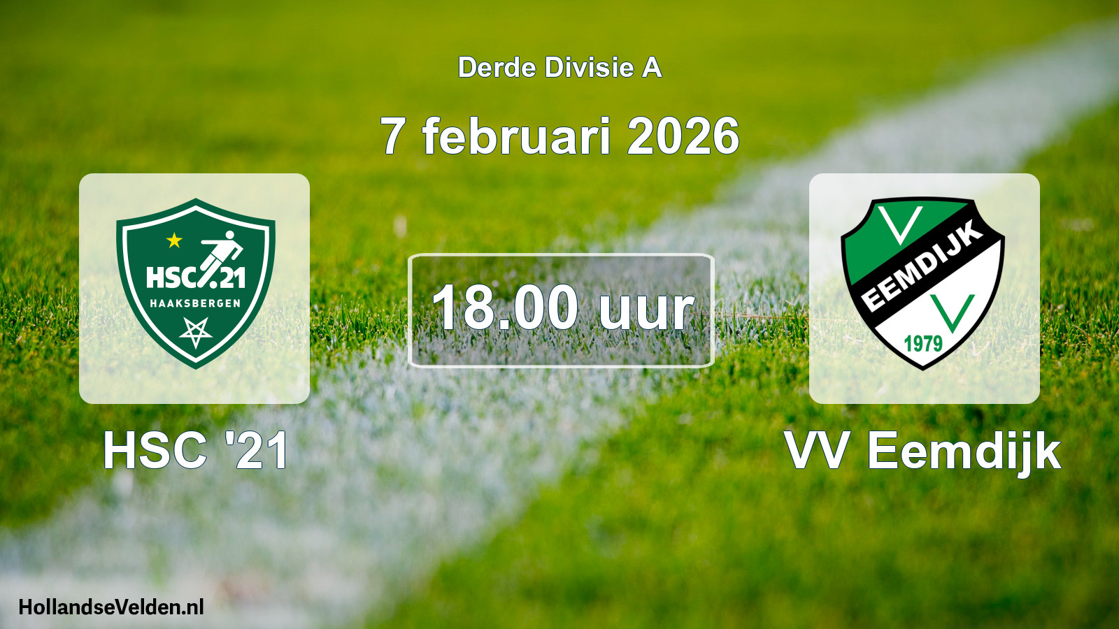 Geplande wedstrijd: HSC '21 - VV Eemdijk (7 februari 2026)
