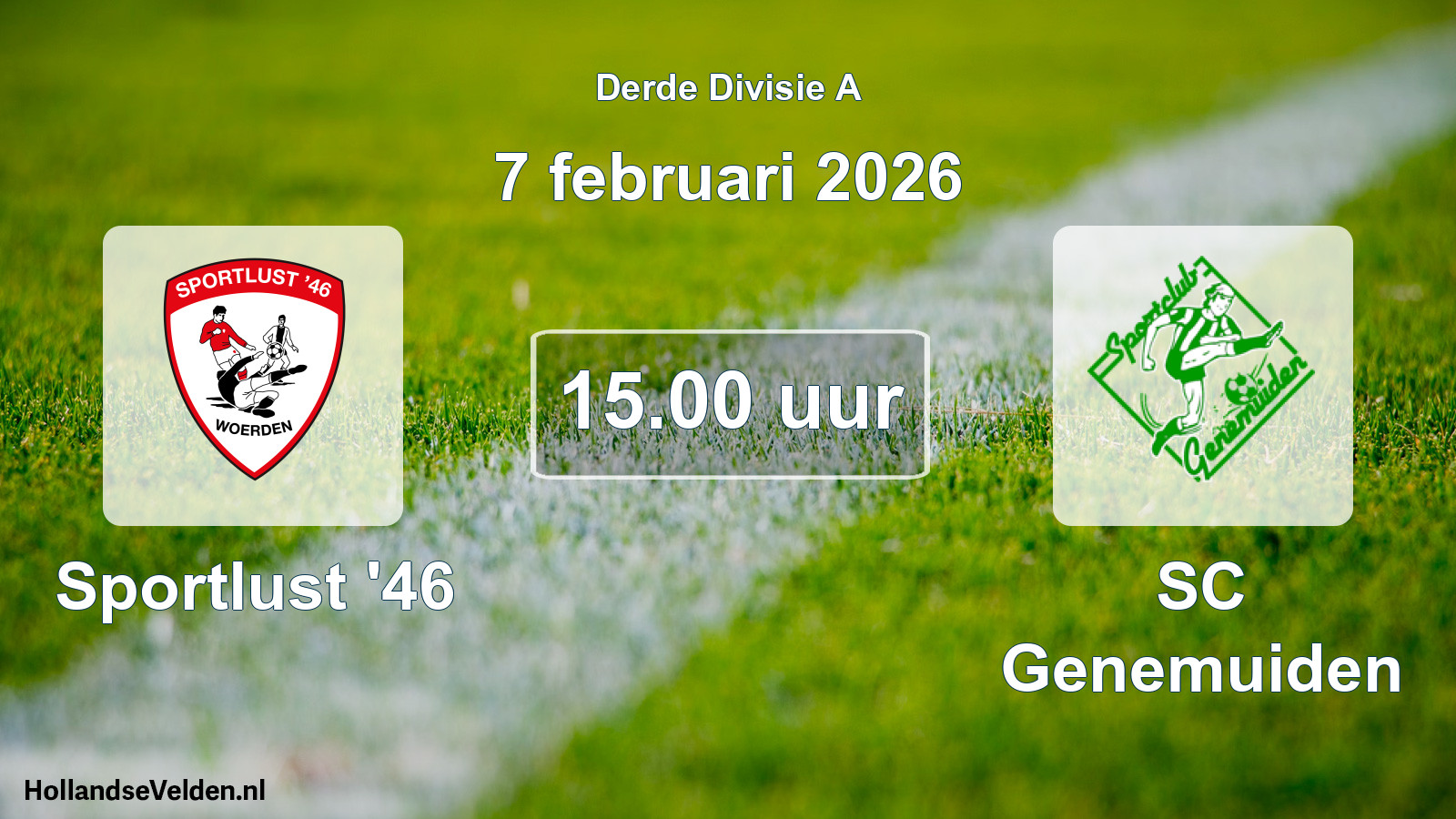 Geplande wedstrijd: Sportlust '46 - SC Genemuiden (7 februari 2026)