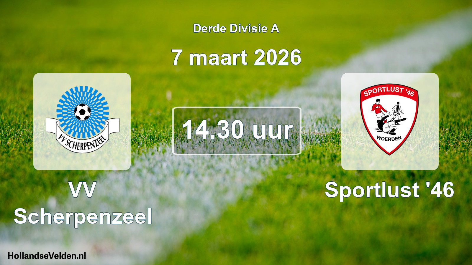 Geplande wedstrijd: VV Scherpenzeel - Sportlust '46 (7 maart 2026)