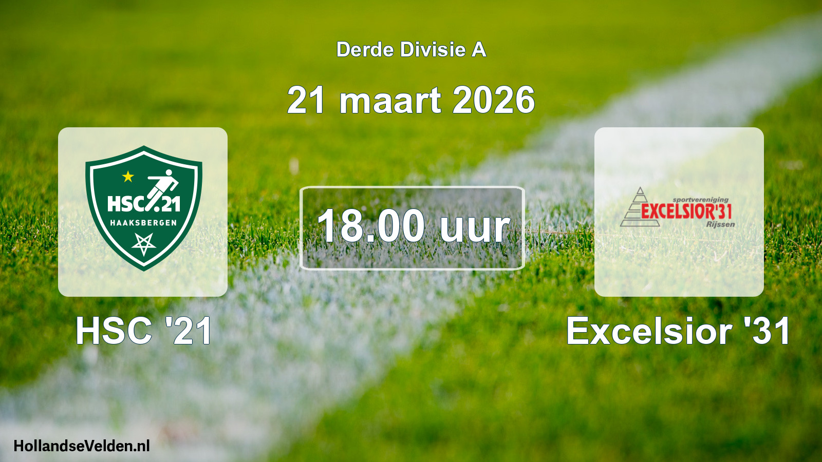 Geplande wedstrijd: HSC '21 - Excelsior '31 (21 maart 2026)