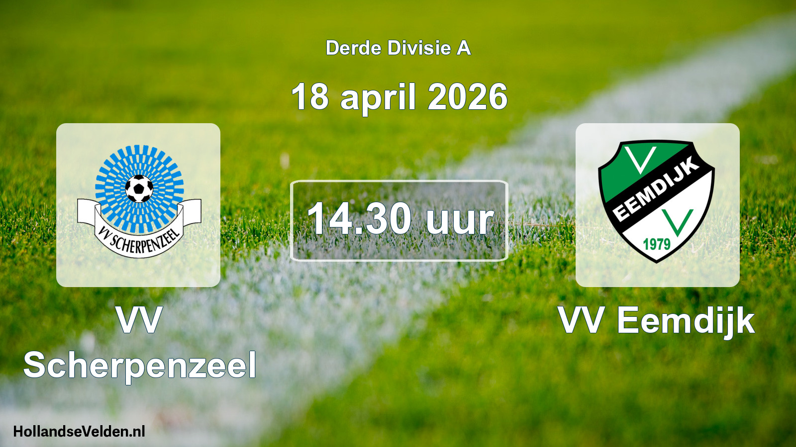 Geplande wedstrijd: VV Scherpenzeel - VV Eemdijk (18 april 2026)
