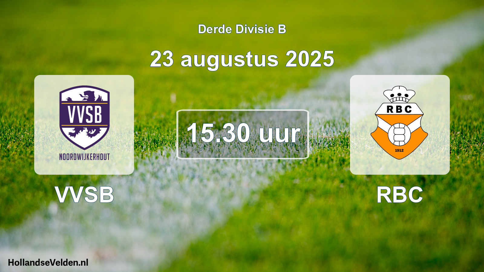 Geplande wedstrijd: VVSB - RBC (23 augustus 2025)