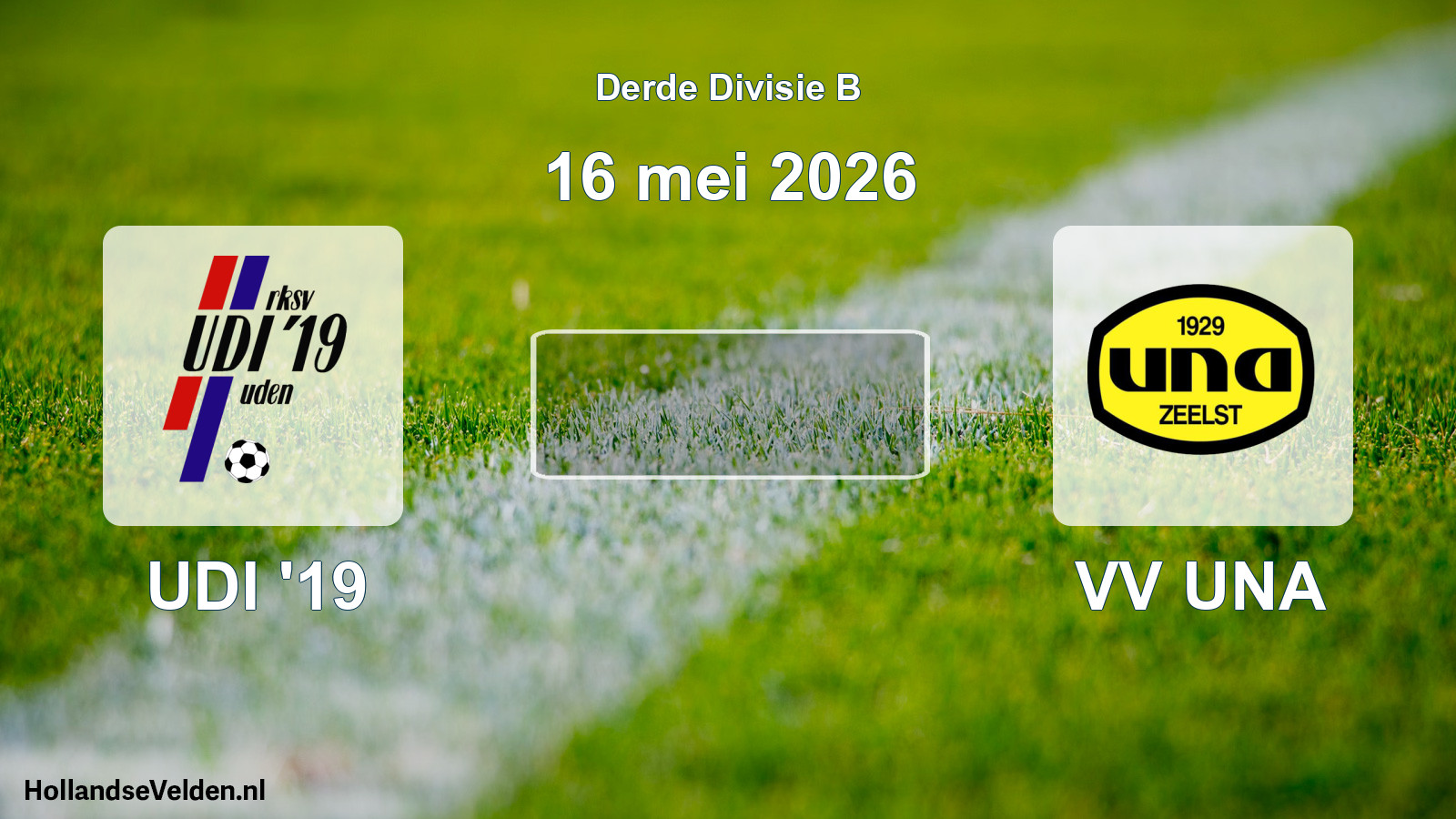 Geplande wedstrijd: UDI '19 - VV UNA (16 mei 2026)