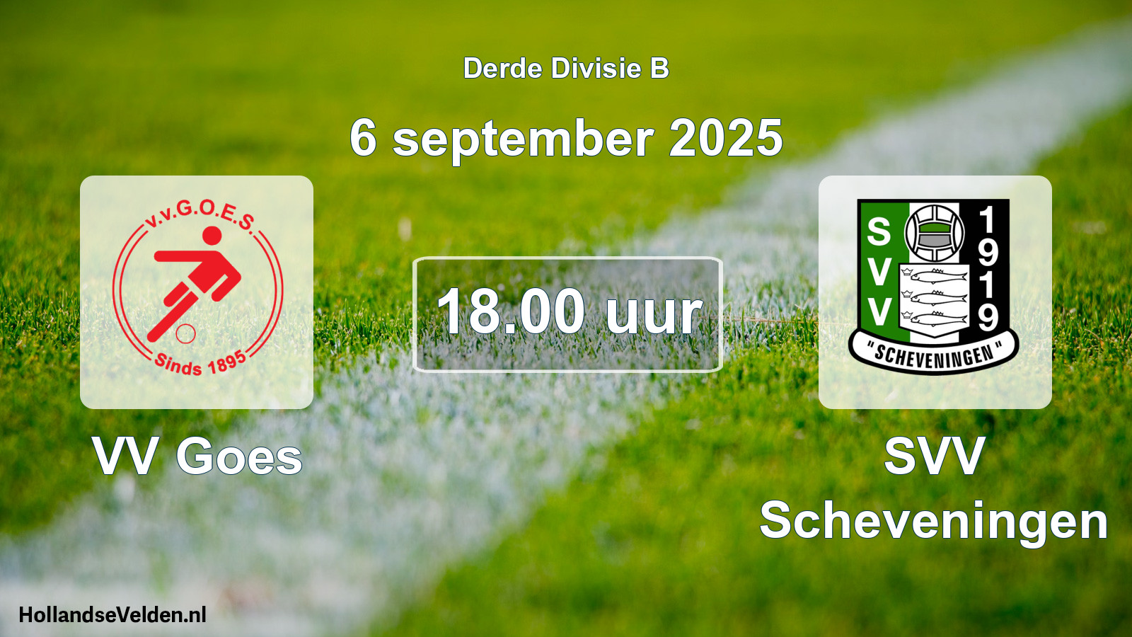 Geplande wedstrijd: VV Goes - SVV Scheveningen (6 september 2025)