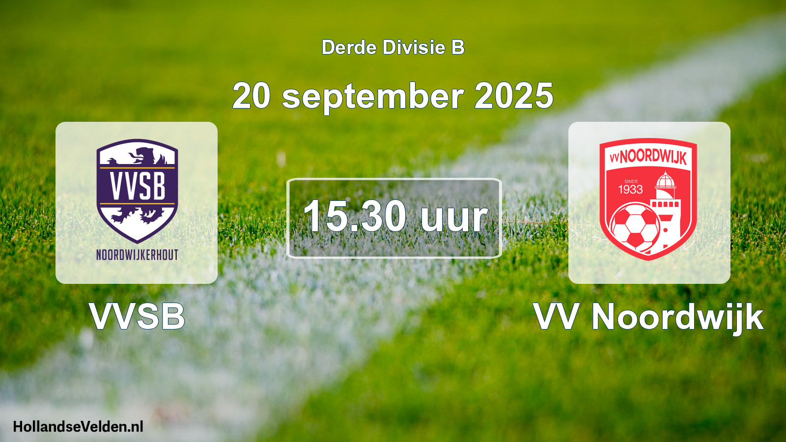 Geplande wedstrijd: VVSB - VV Noordwijk (20 september 2025)