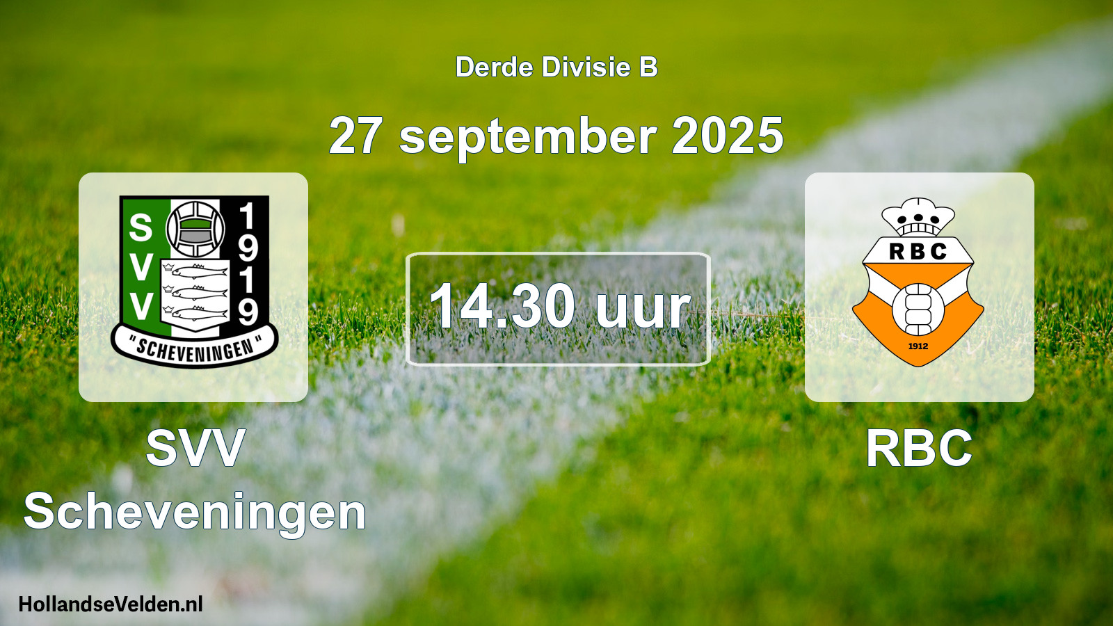 Geplande wedstrijd: SVV Scheveningen - RBC (27 september 2025)