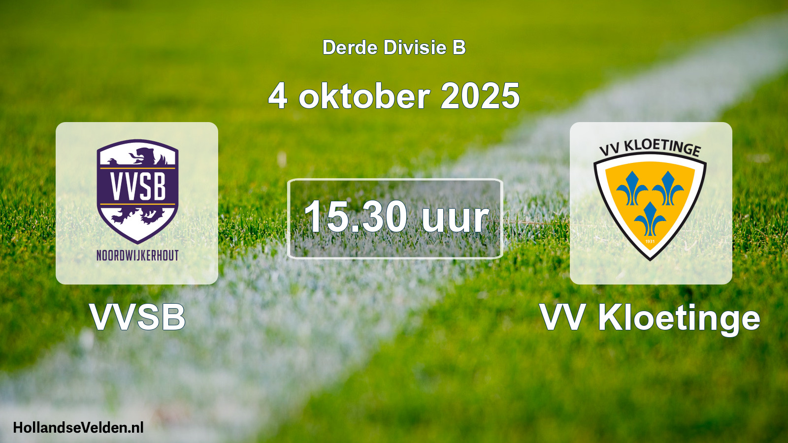 Geplande wedstrijd: VVSB - VV Kloetinge (4 oktober 2025)