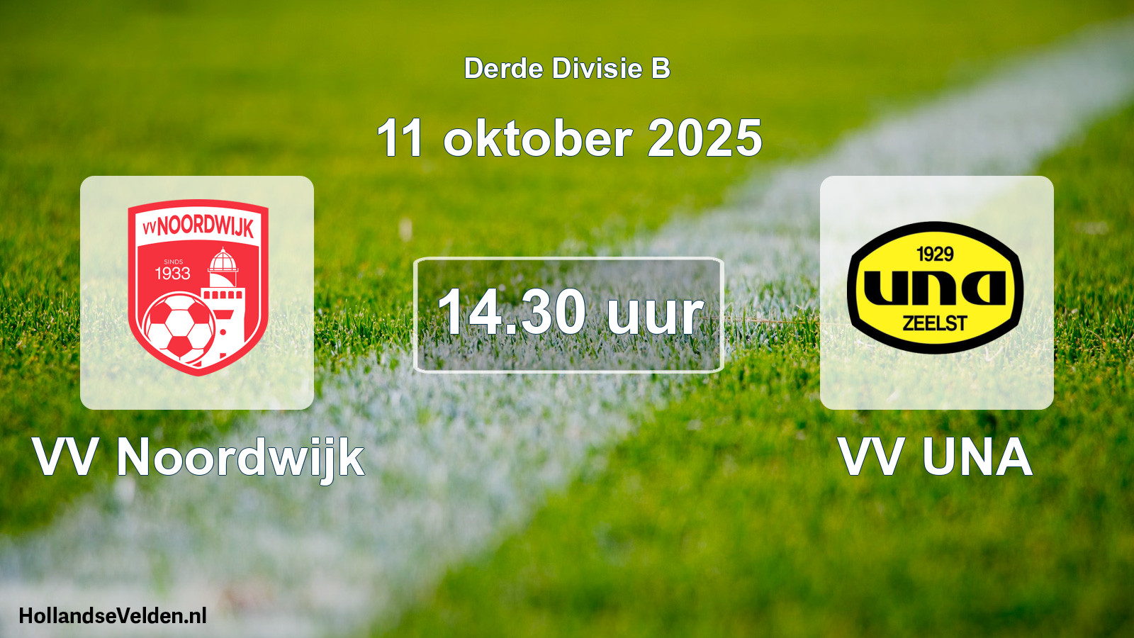 Geplande wedstrijd: VV Noordwijk - VV UNA (11 oktober 2025)