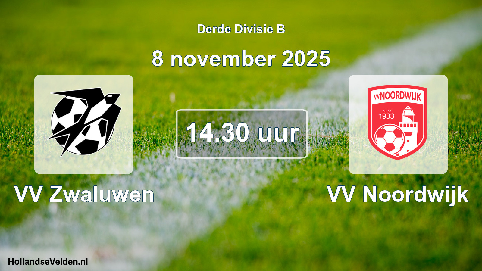 Geplande wedstrijd: VV Zwaluwen - VV Noordwijk (8 november 2025)