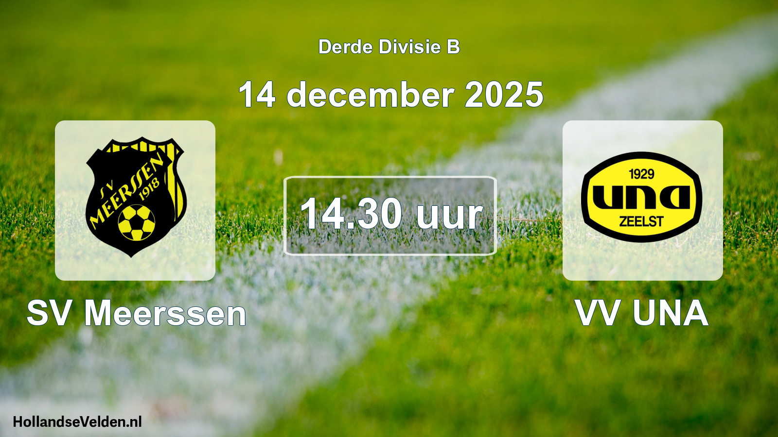 Geplande wedstrijd: SV Meerssen - VV UNA (14 december 2025)
