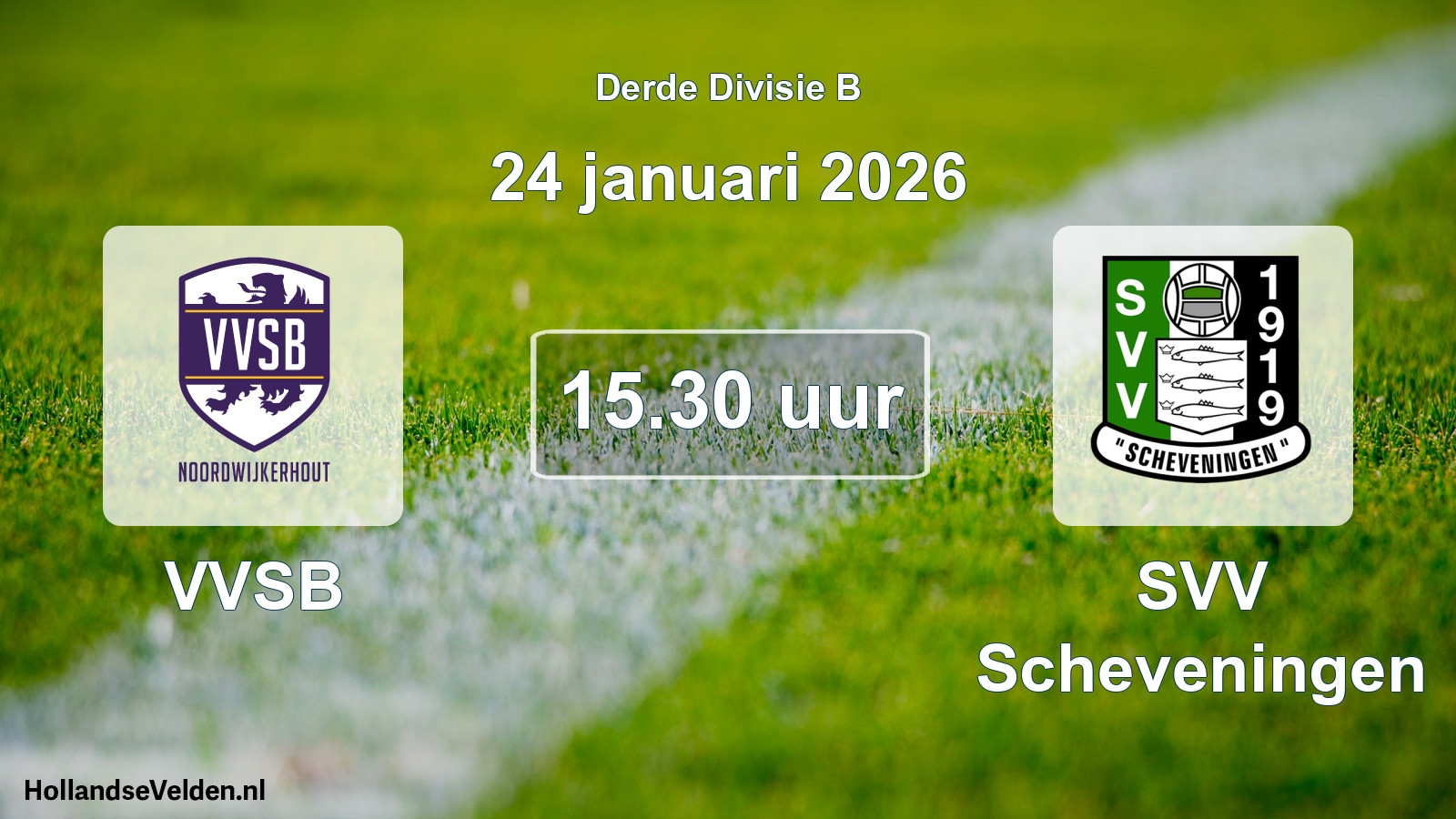 Geplande wedstrijd: VVSB - SVV Scheveningen (24 januari 2026)