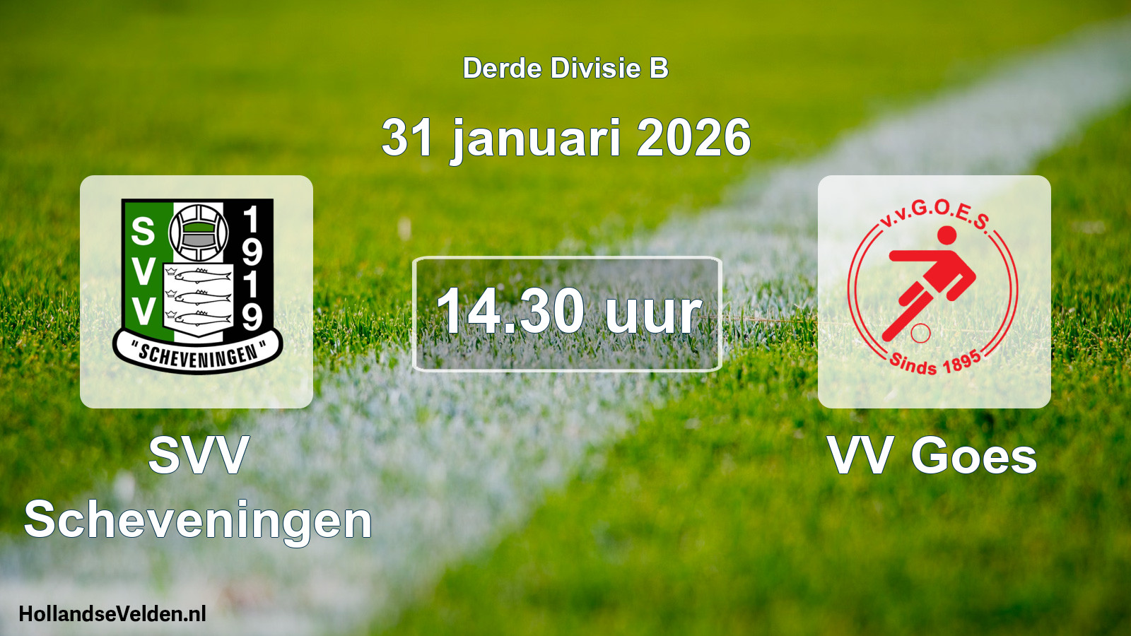 Geplande wedstrijd: SVV Scheveningen - VV Goes (31 januari 2026)
