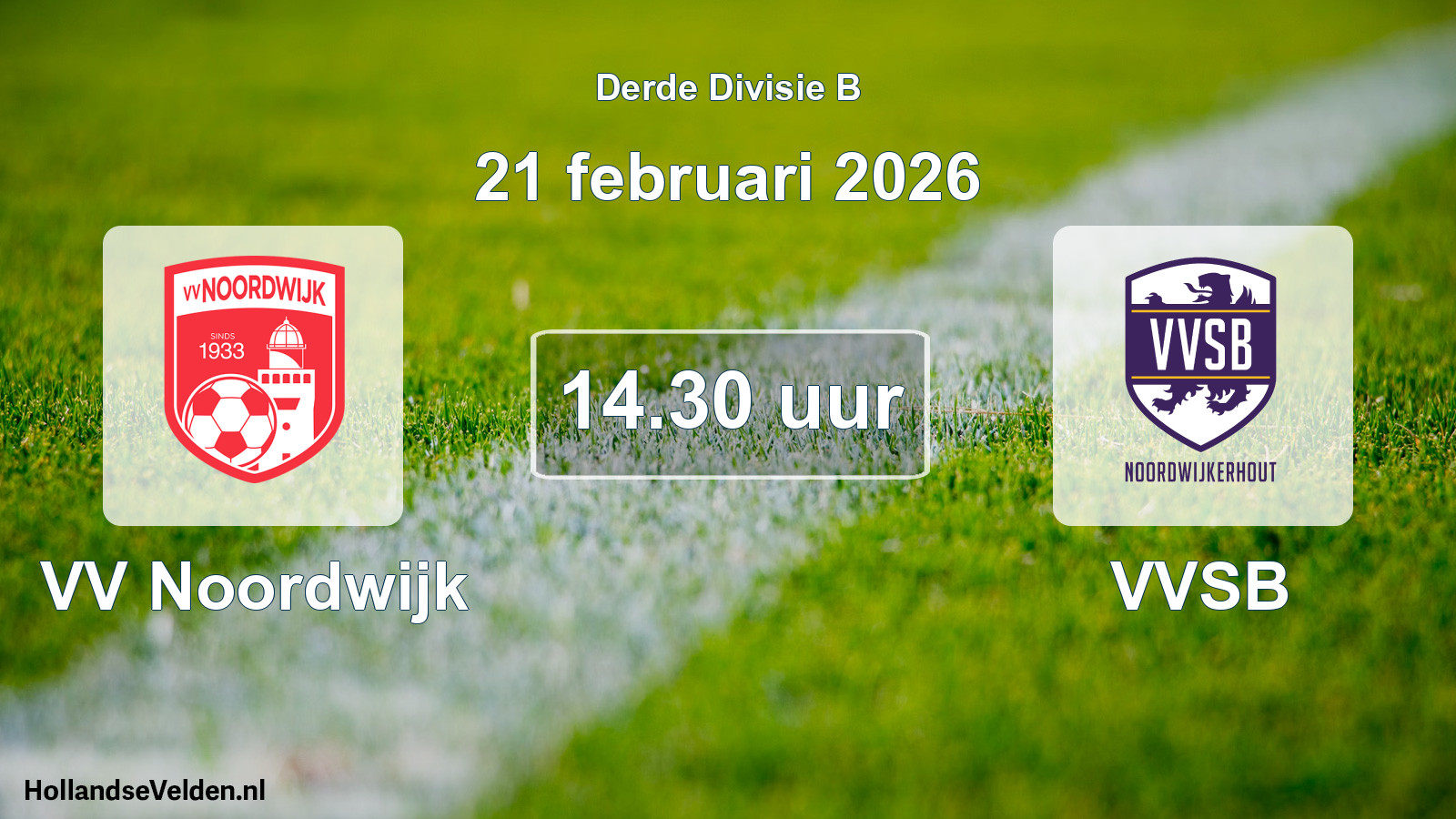Geplande wedstrijd: VV Noordwijk - VVSB (21 februari 2026)