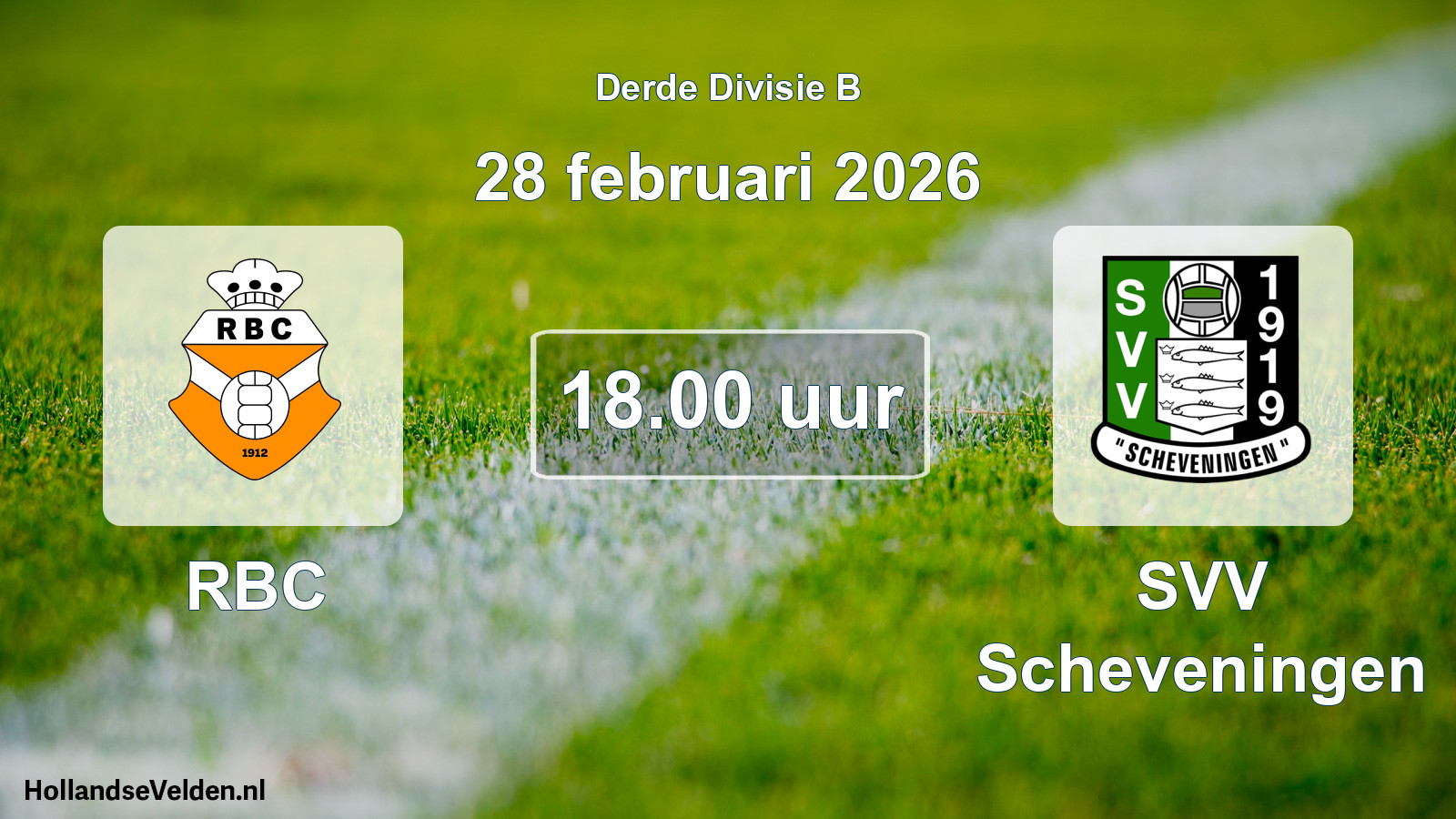 Geplande wedstrijd: RBC - SVV Scheveningen (28 februari 2026)