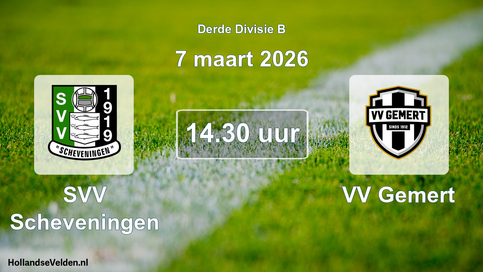 Geplande wedstrijd: SVV Scheveningen - VV Gemert (7 maart 2026)
