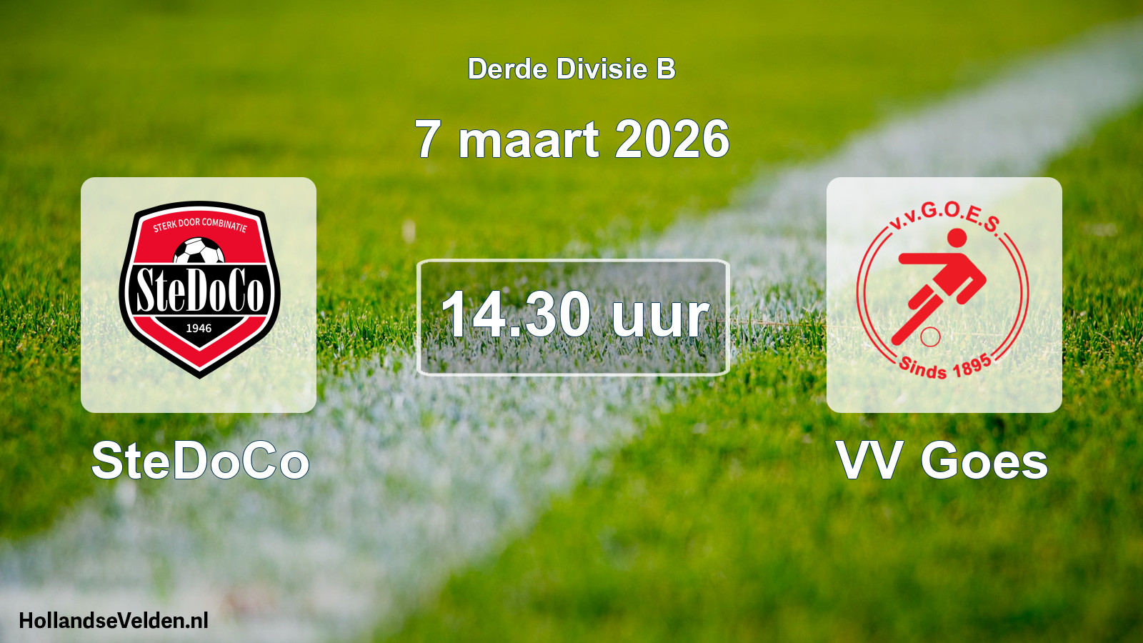 Geplande wedstrijd: SteDoCo - VV Goes (7 maart 2026)
