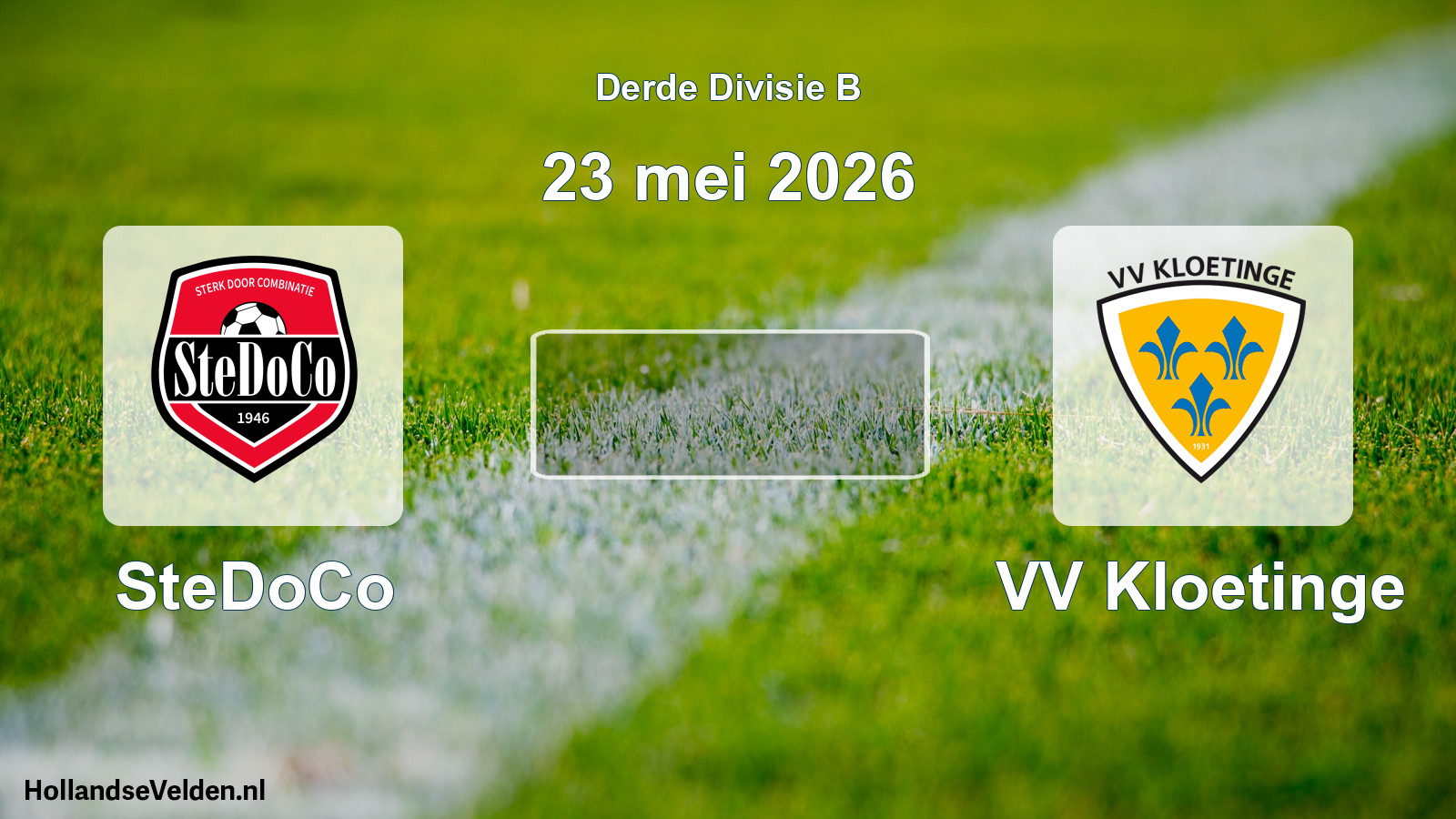 Geplande wedstrijd: SteDoCo - VV Kloetinge (23 mei 2026)