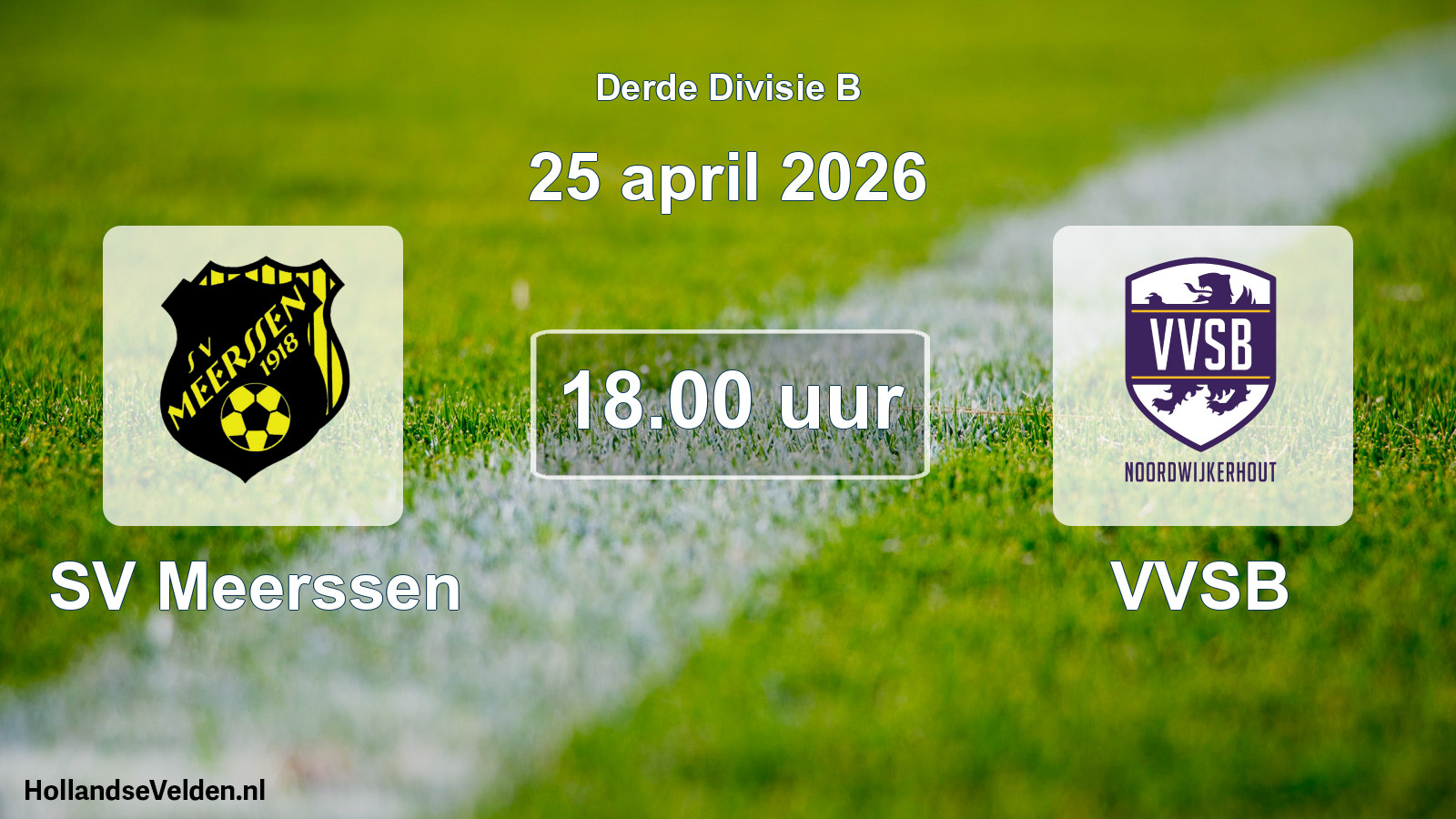 Geplande wedstrijd: SV Meerssen - VVSB (25 april 2026)