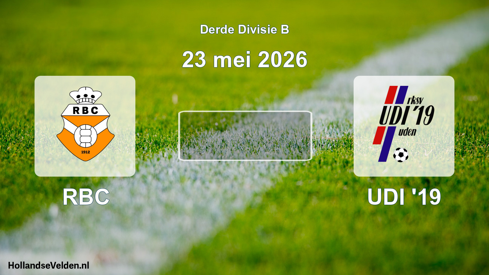 Geplande wedstrijd: RBC - UDI '19 (23 mei 2026)