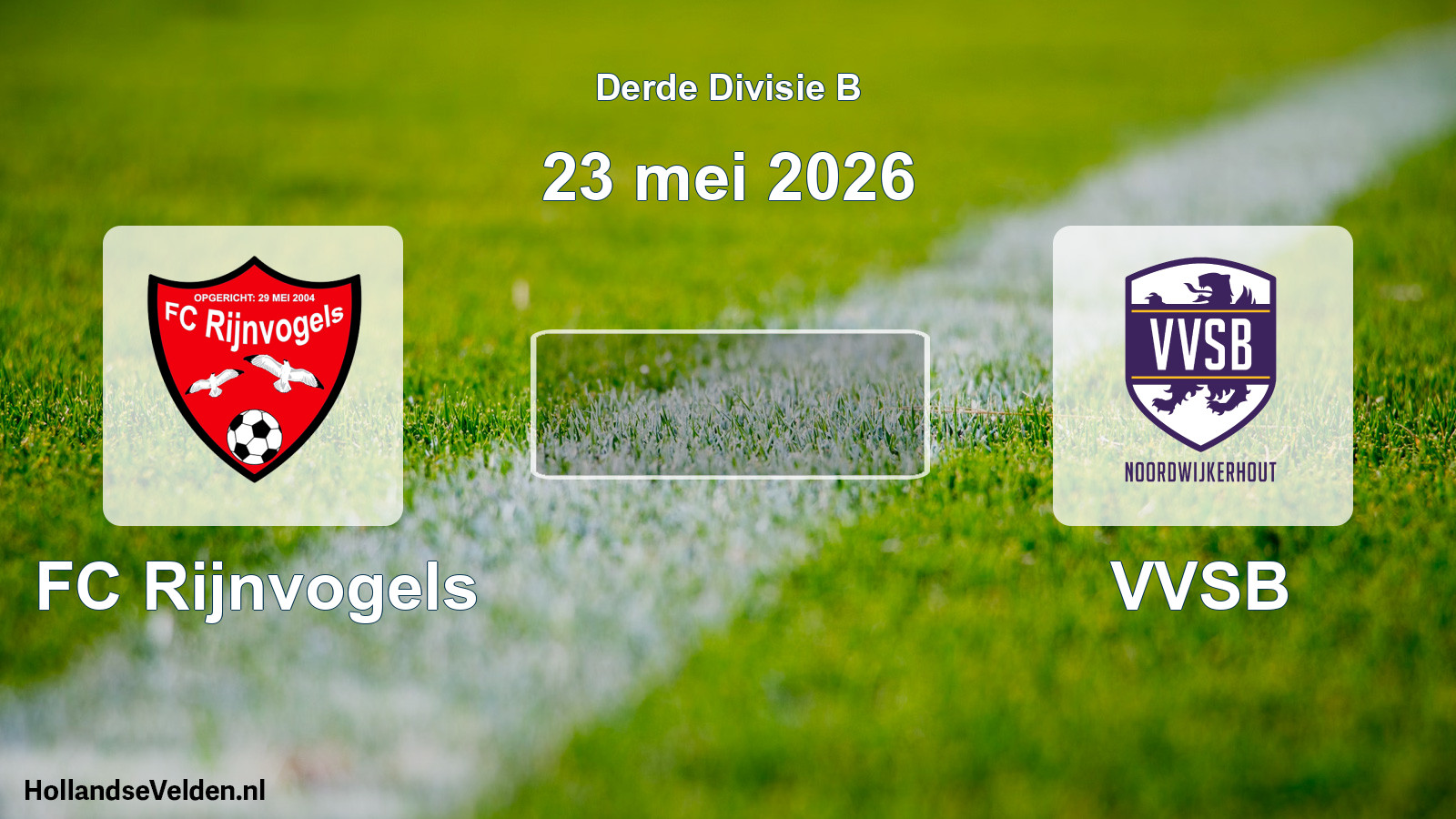 Geplande wedstrijd: FC Rijnvogels - VVSB (23 mei 2026)