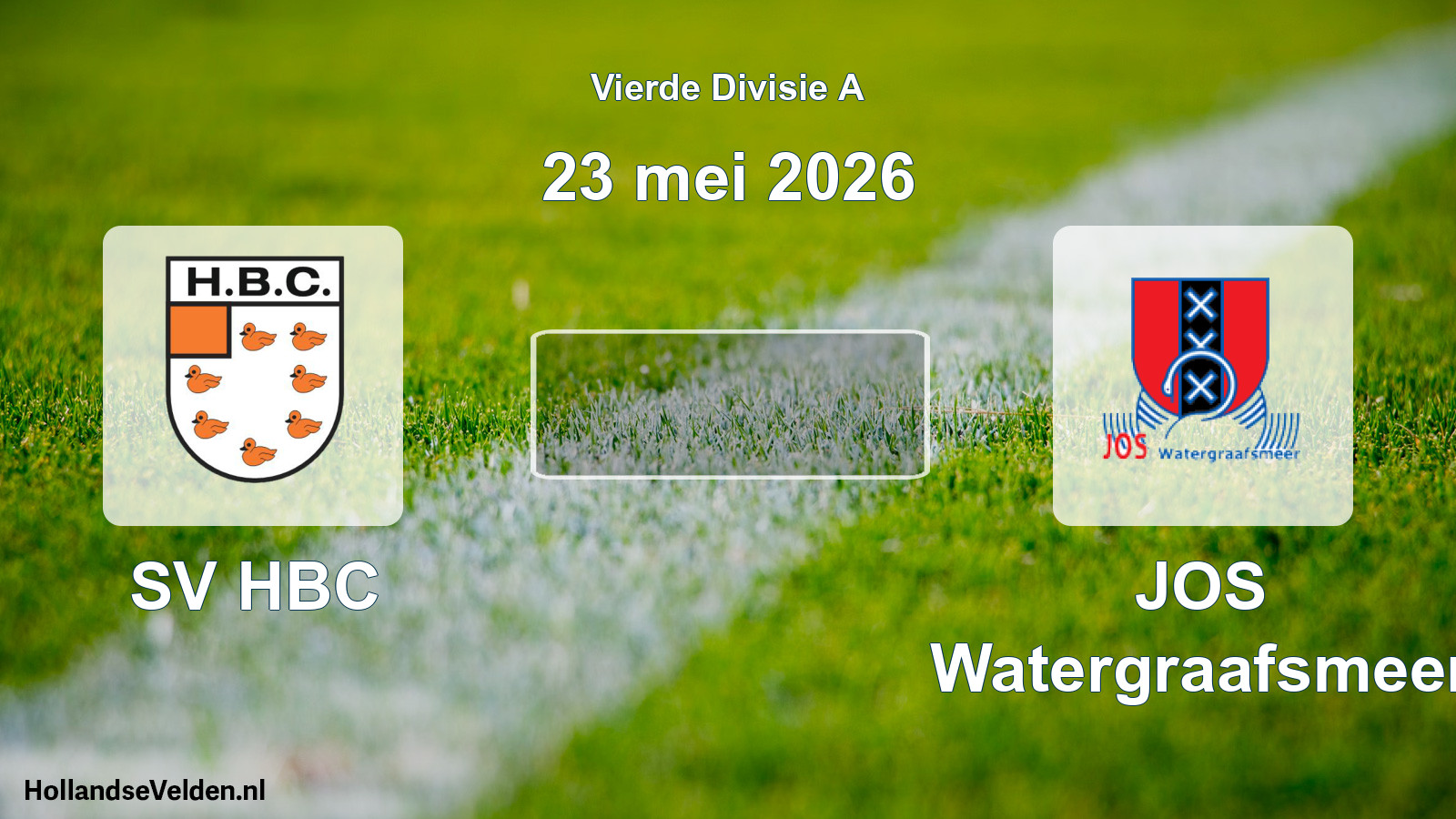 Geplande wedstrijd: SV HBC - JOS Watergraafsmeer (23 mei 2026)