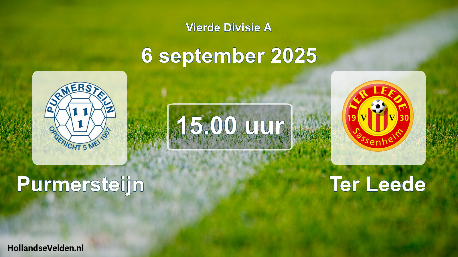 Geplande wedstrijd: Purmersteijn - Ter Leede (6 september 2025)