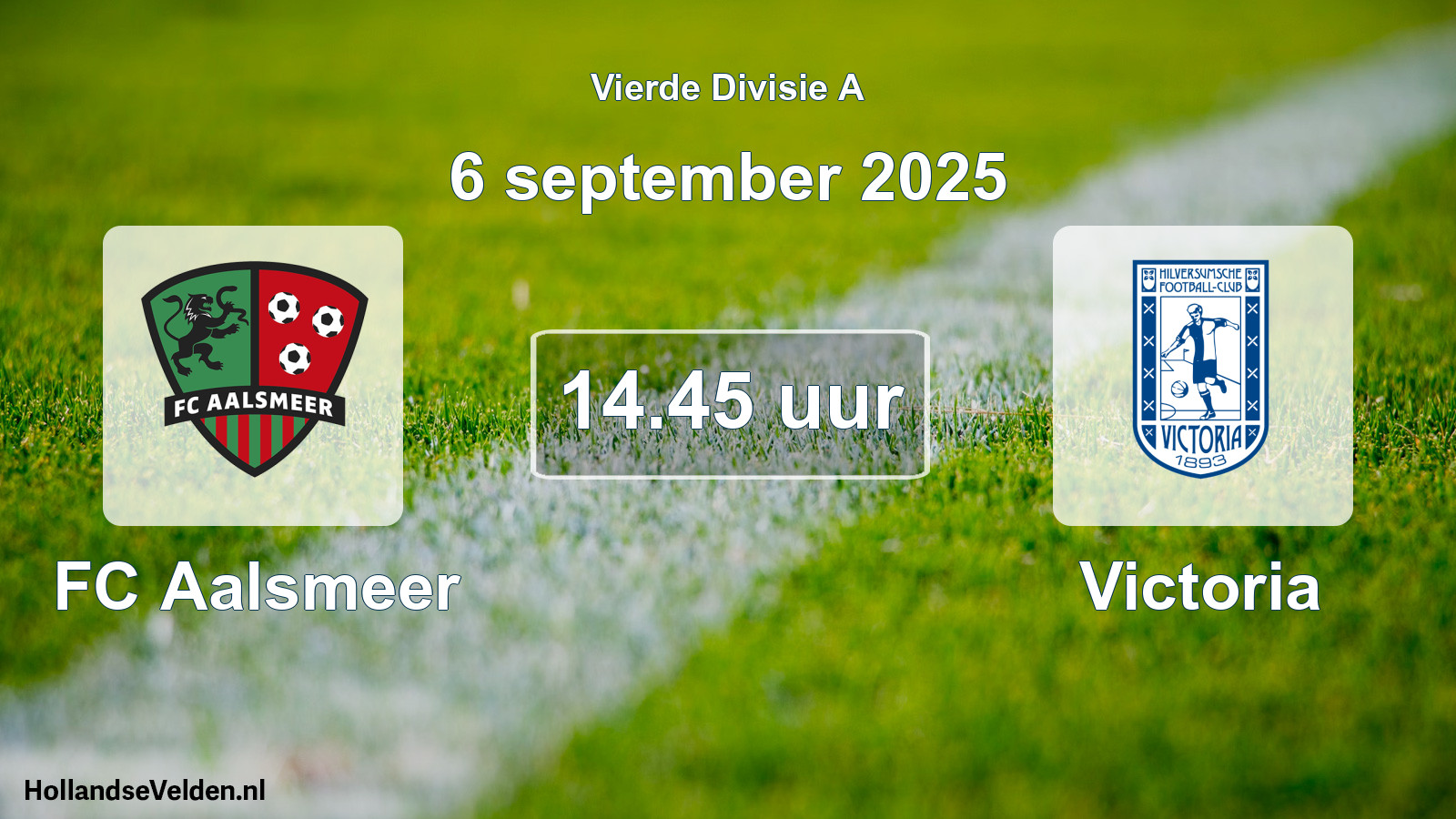 Geplande wedstrijd: FC Aalsmeer - Victoria (6 september 2025)