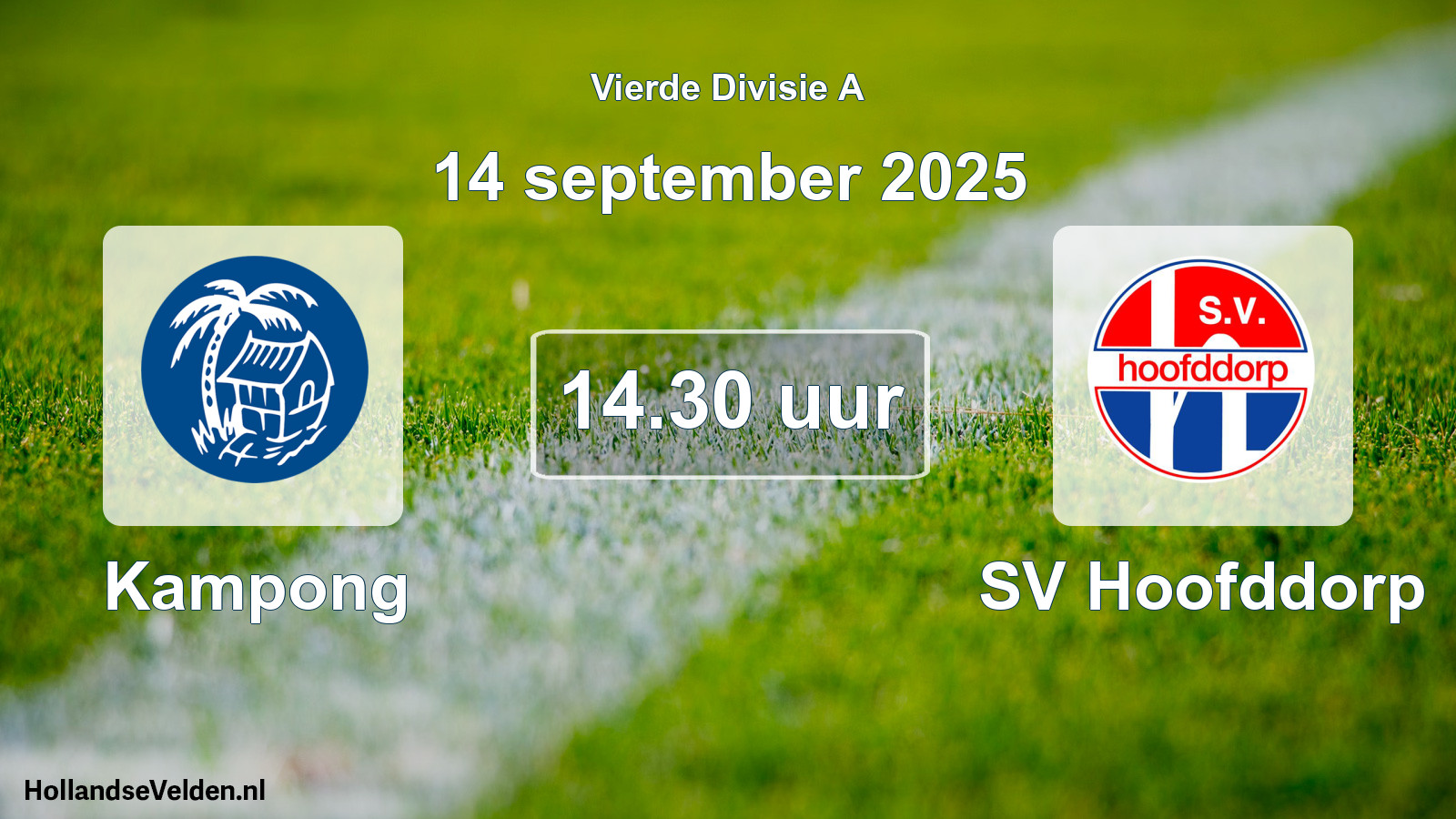 Geplande wedstrijd: Kampong - SV Hoofddorp (14 september 2025)