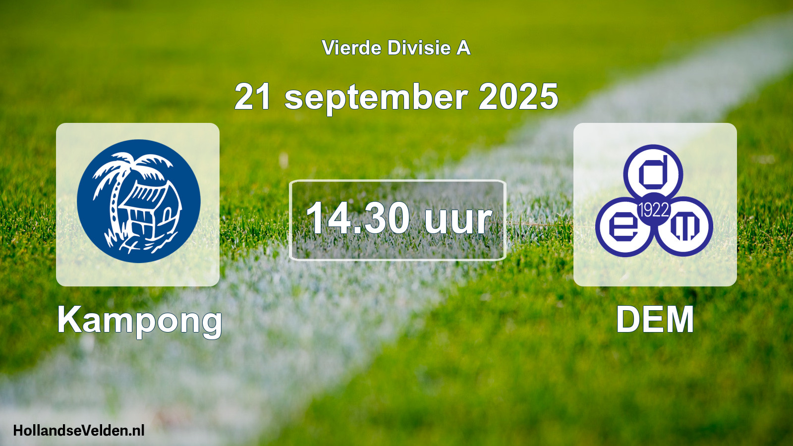 Geplande wedstrijd: Kampong - DEM (21 september 2025)