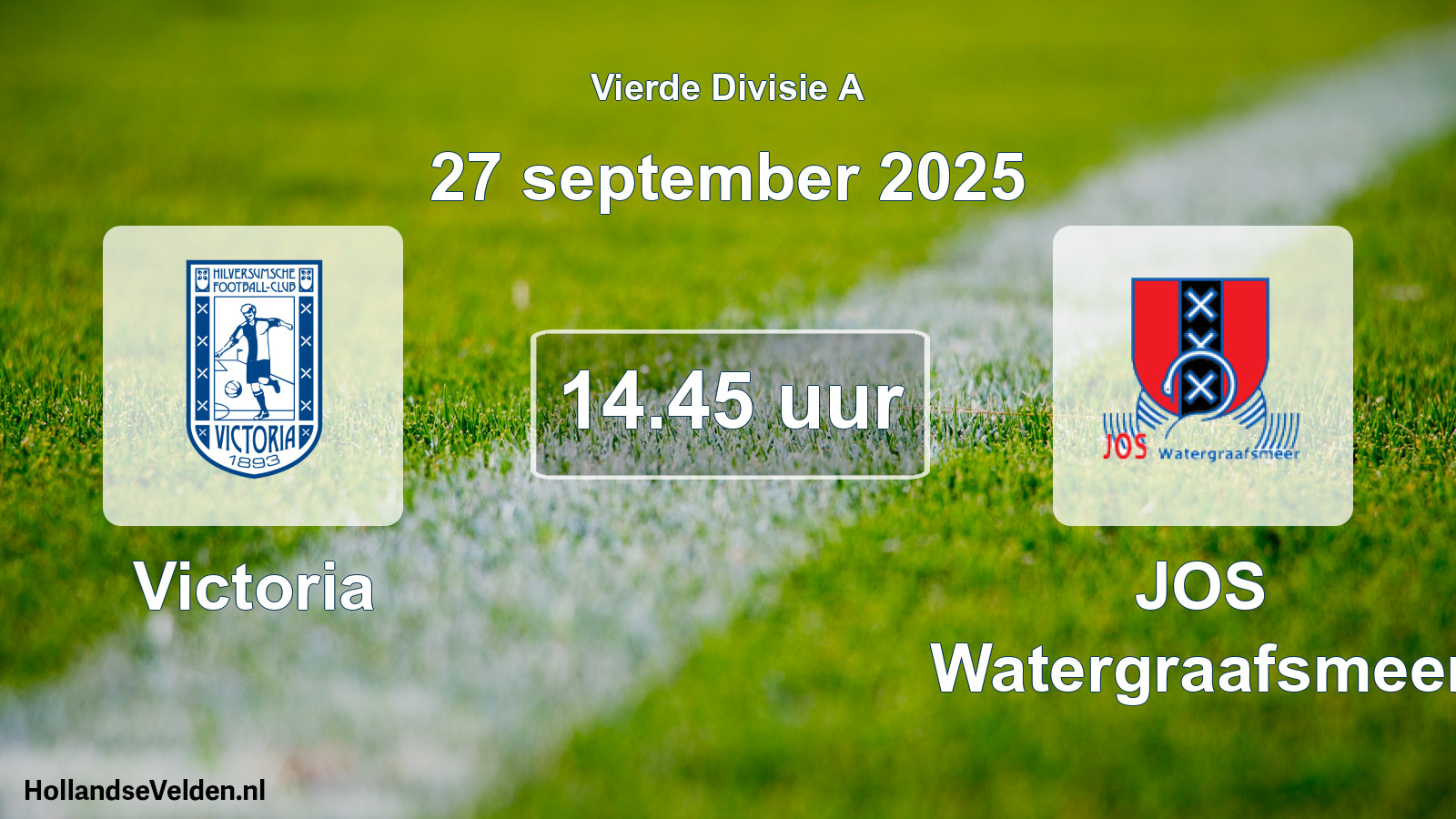 Geplande wedstrijd: Victoria - JOS Watergraafsmeer (27 september 2025)