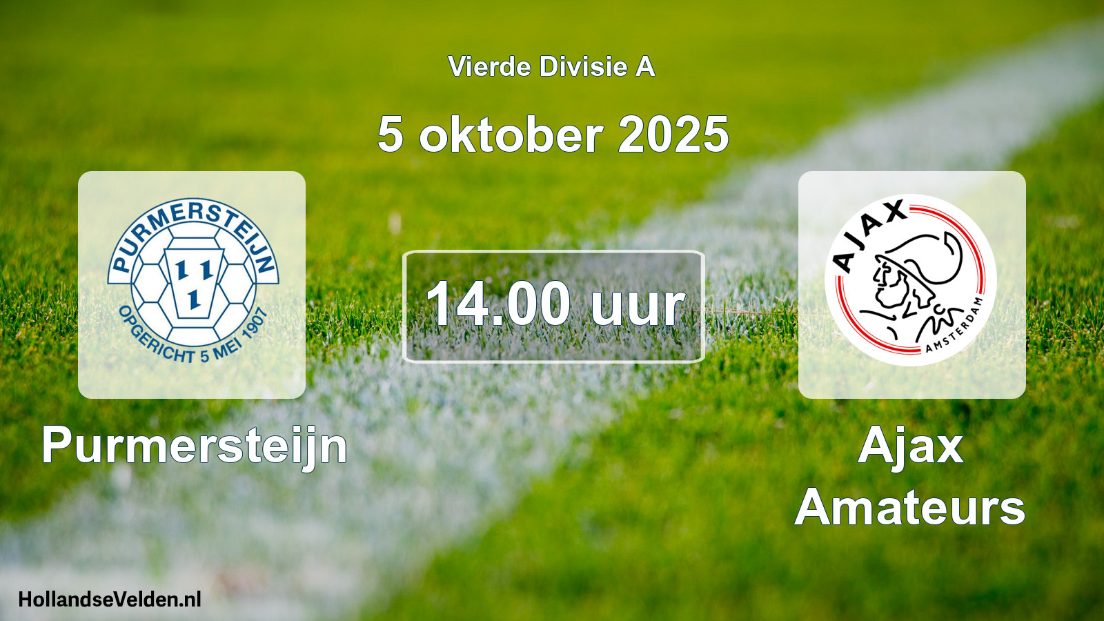 Geplande wedstrijd: Purmersteijn - Ajax Amateurs (5 oktober 2025)