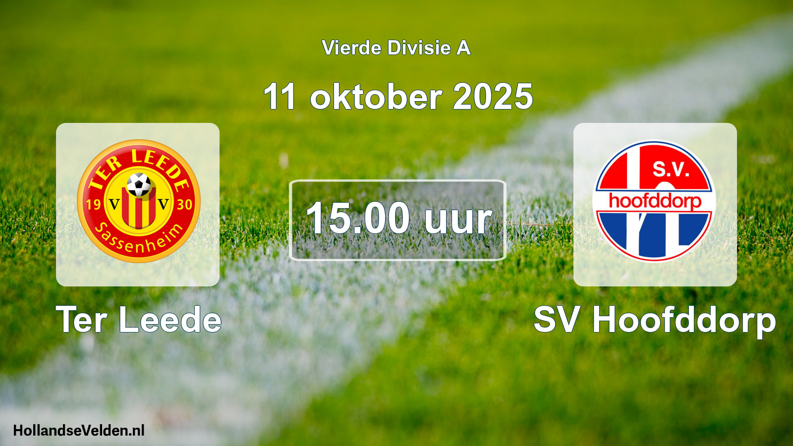 Geplande wedstrijd: Ter Leede - SV Hoofddorp (11 oktober 2025)