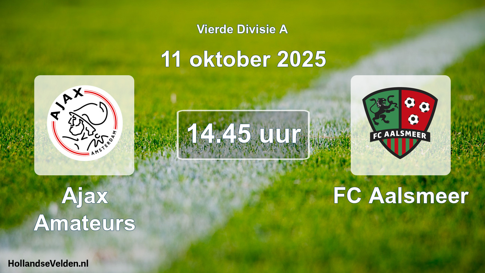 Geplande wedstrijd: Ajax Amateurs - FC Aalsmeer (11 oktober 2025)