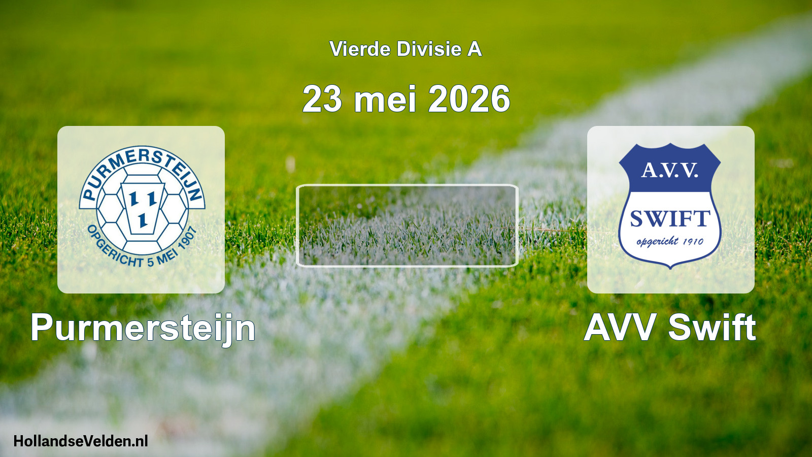 Geplande wedstrijd: Purmersteijn - AVV Swift (23 mei 2026)