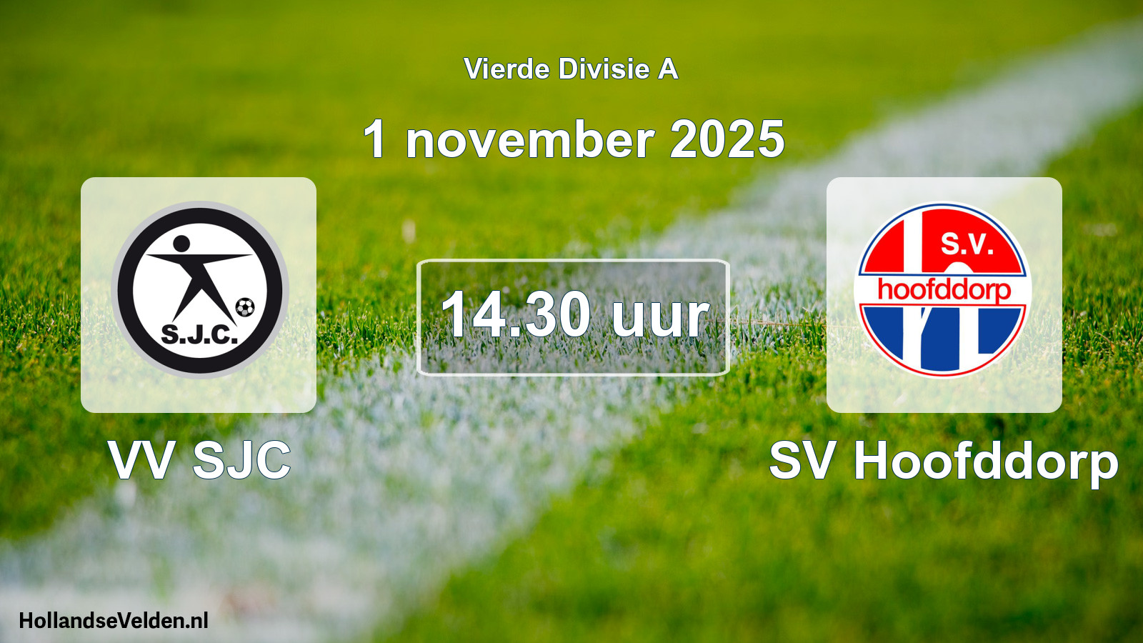 Geplande wedstrijd: VV SJC - SV Hoofddorp (1 november 2025)