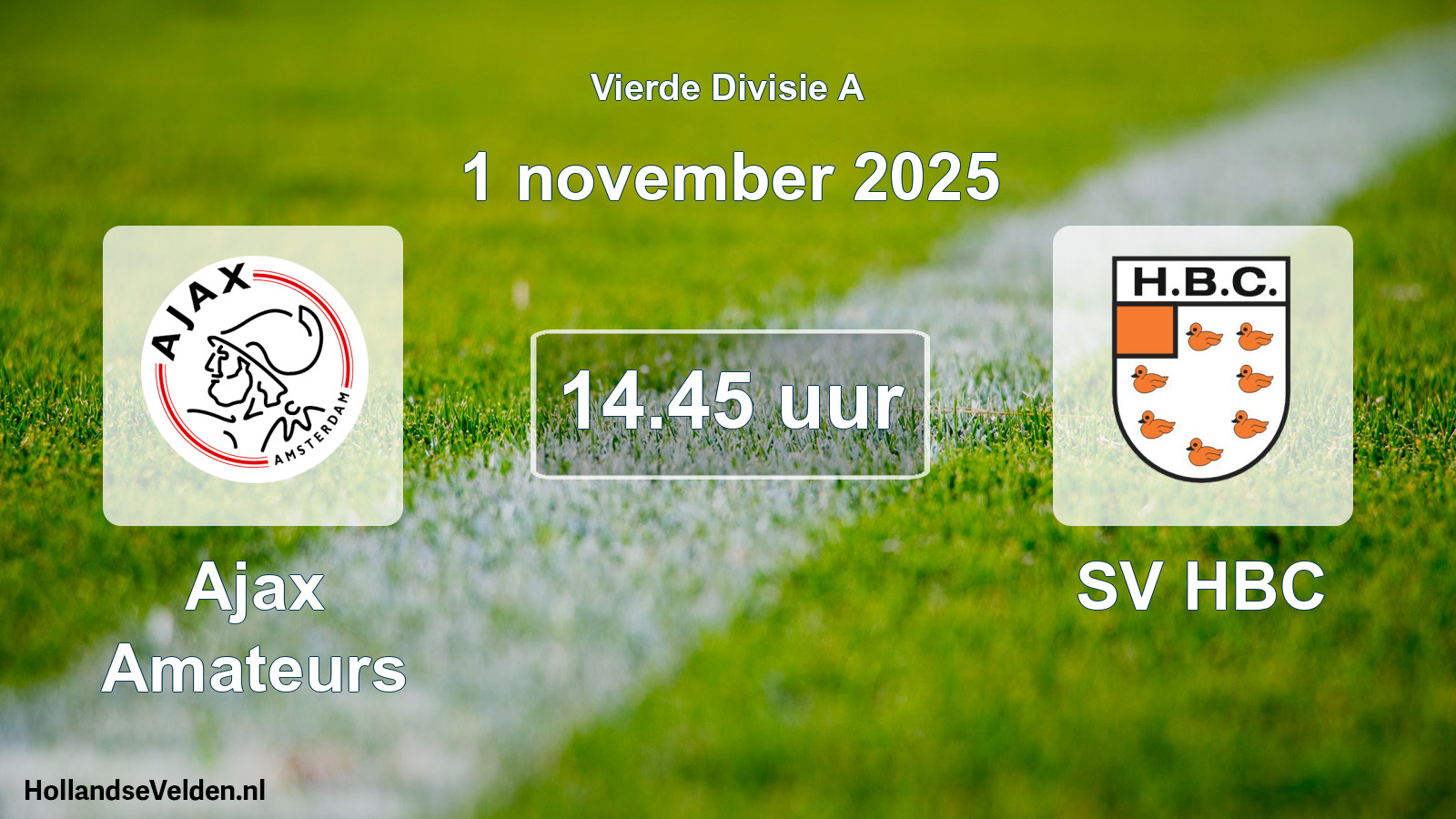 Geplande wedstrijd: Ajax Amateurs - SV HBC (1 november 2025)