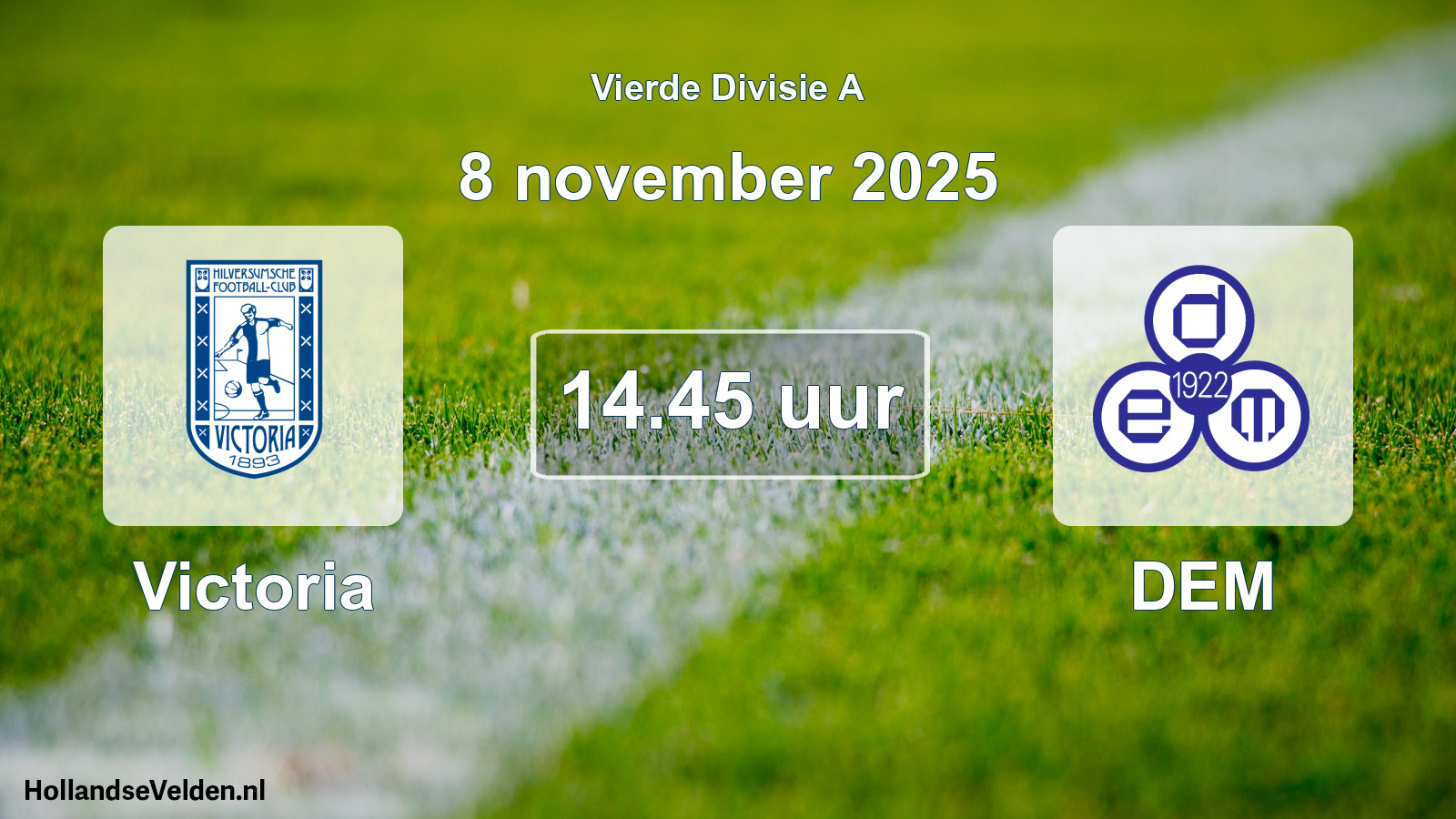 Geplande wedstrijd: Victoria - DEM (8 november 2025)
