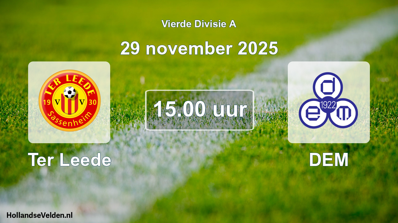 Geplande wedstrijd: Ter Leede - DEM (29 november 2025)