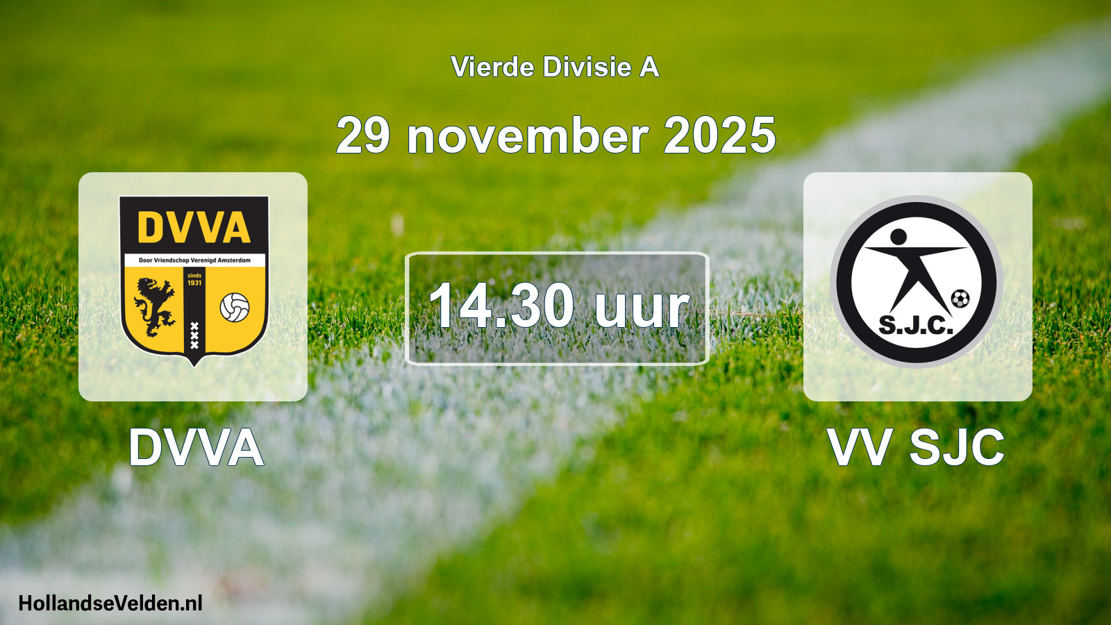 Geplande wedstrijd: DVVA - VV SJC (29 november 2025)