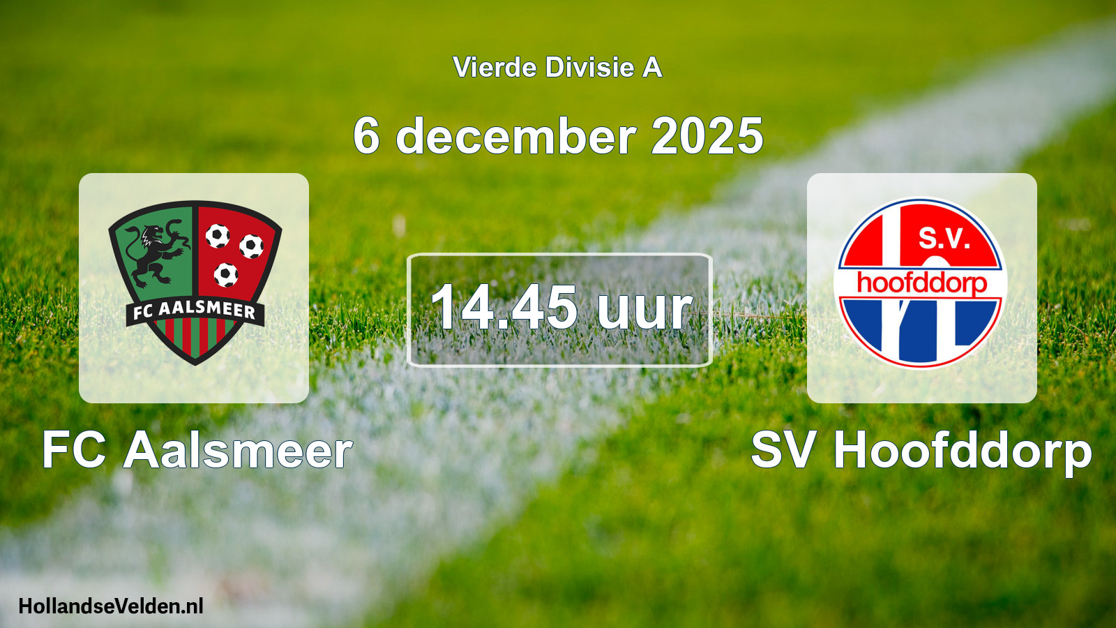 Geplande wedstrijd: FC Aalsmeer - SV Hoofddorp (6 december 2025)